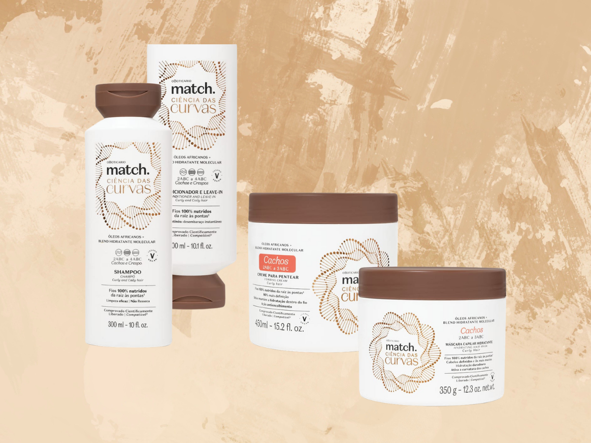 linha perfeita de cremes para cabelos cacheados